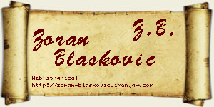 Zoran Blašković vizit kartica